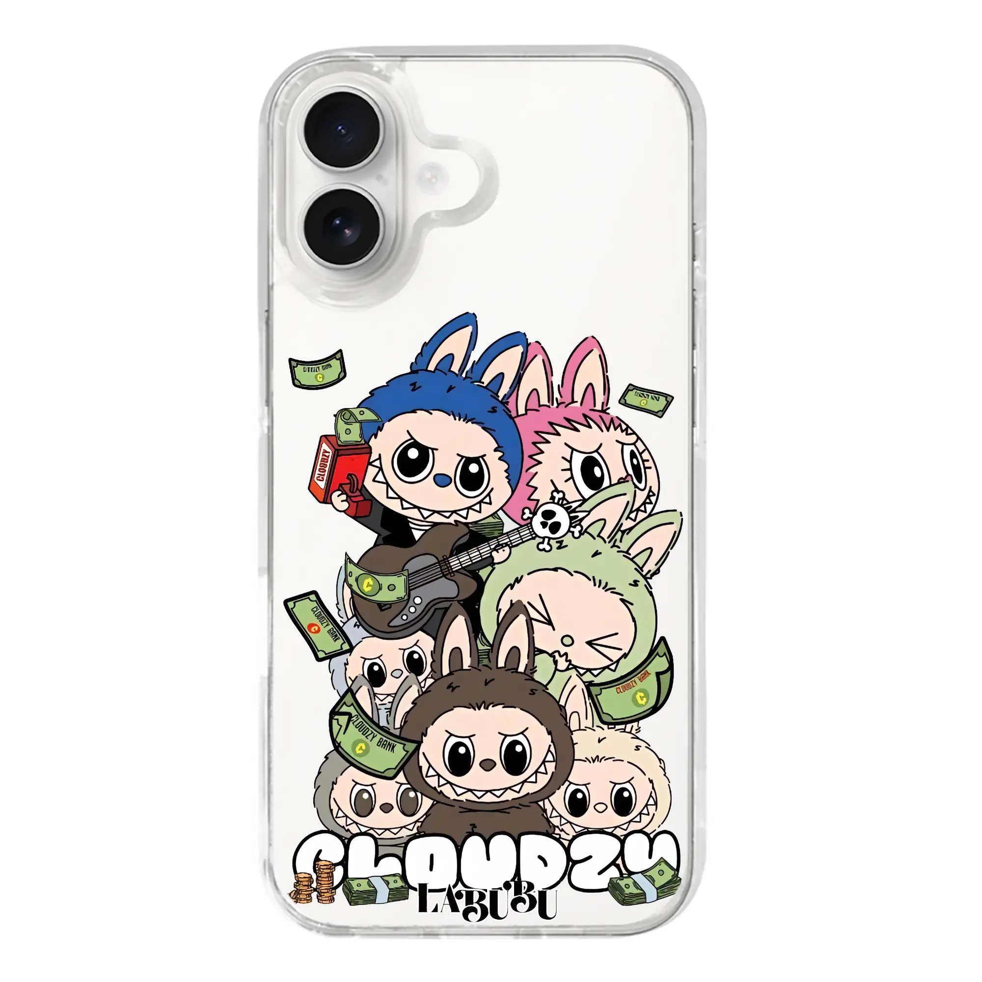 ラブブ グッズ モココ - iPhone 17シリーズ 透明スマホケース – 薄型・耐衝撃・精密フィット保護カバー